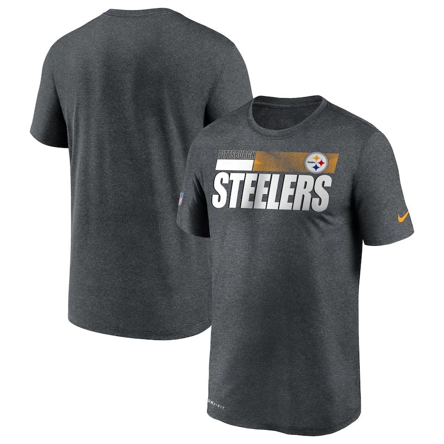 Men's Pittsburgh Steelers 2020 Grey Sideline Impact Legend Performance T-Shirt